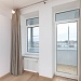 Одностворчатая балконная дверь с фрамугой 800*2600 мм